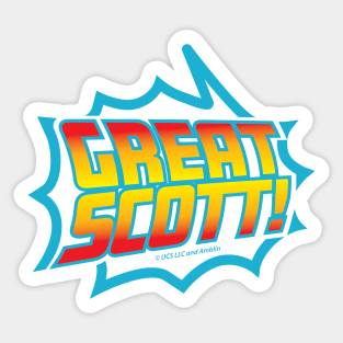 Great Scott! (Full-Color Dark) Sticker